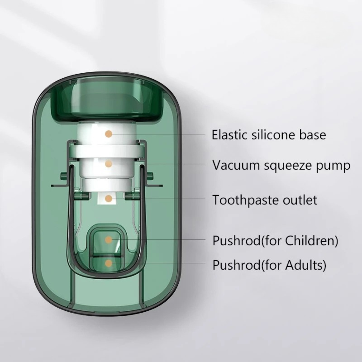 Hygienix™ Wall-Mounted Toothbrush Holder and Toothpaste Dispenser