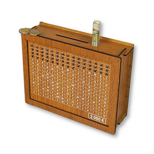 TrackToSave™ Wooden Piggy Bank