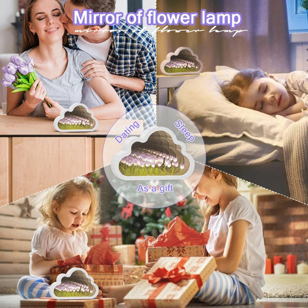 TulipGlow™ Cloud Mirror Lamp