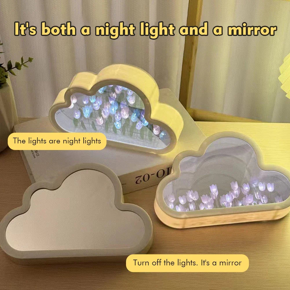 TulipGlow™ Cloud Mirror Lamp