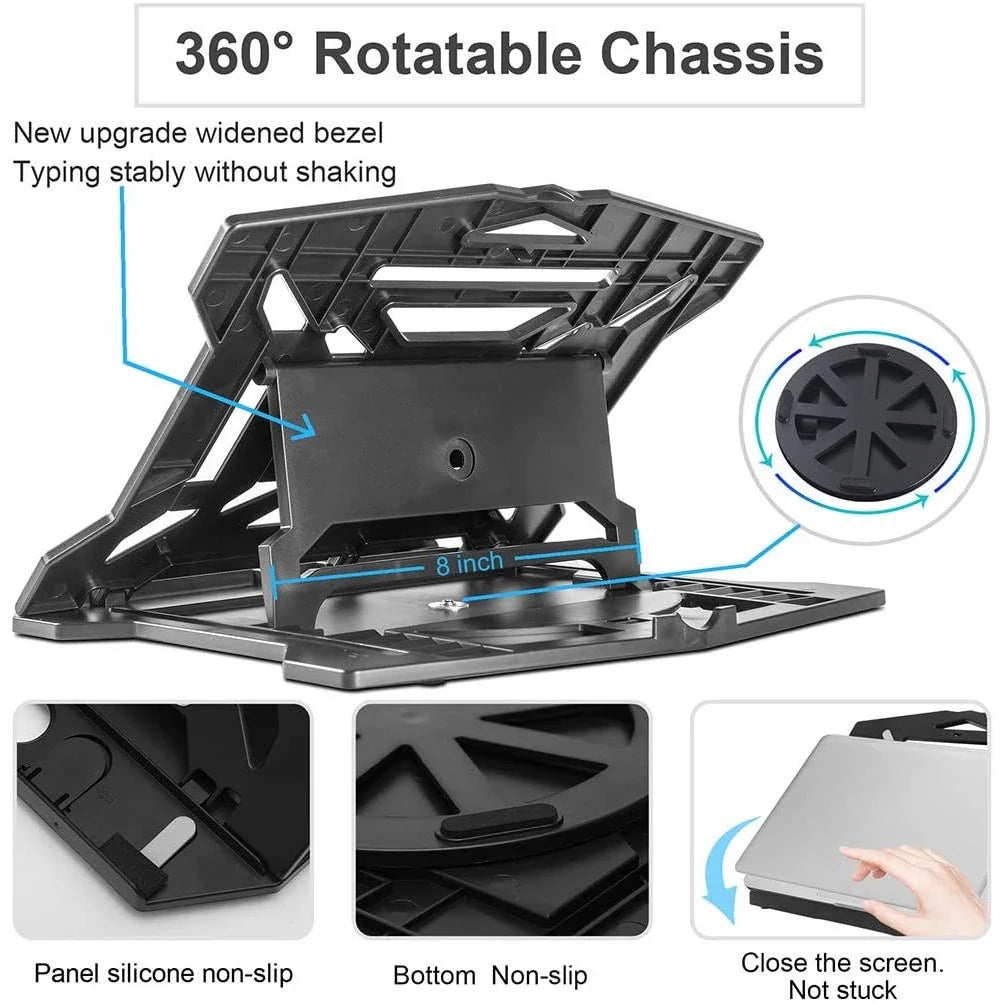 WorkEase™ Adjustable Laptop Riser with Phone Cradle