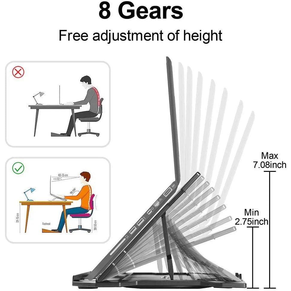 WorkEase™ Adjustable Laptop Riser with Phone Cradle