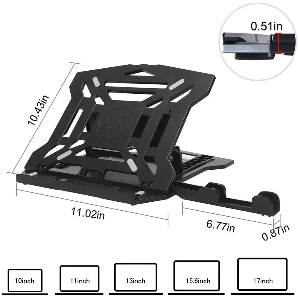 WorkEase™ Adjustable Laptop Riser with Phone Cradle