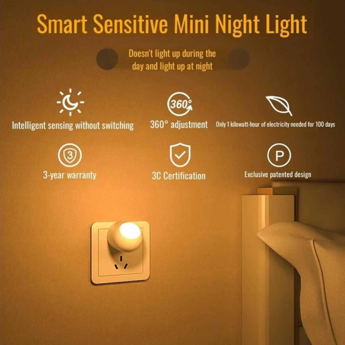 SoftVision™ Mini Sensor Night Light