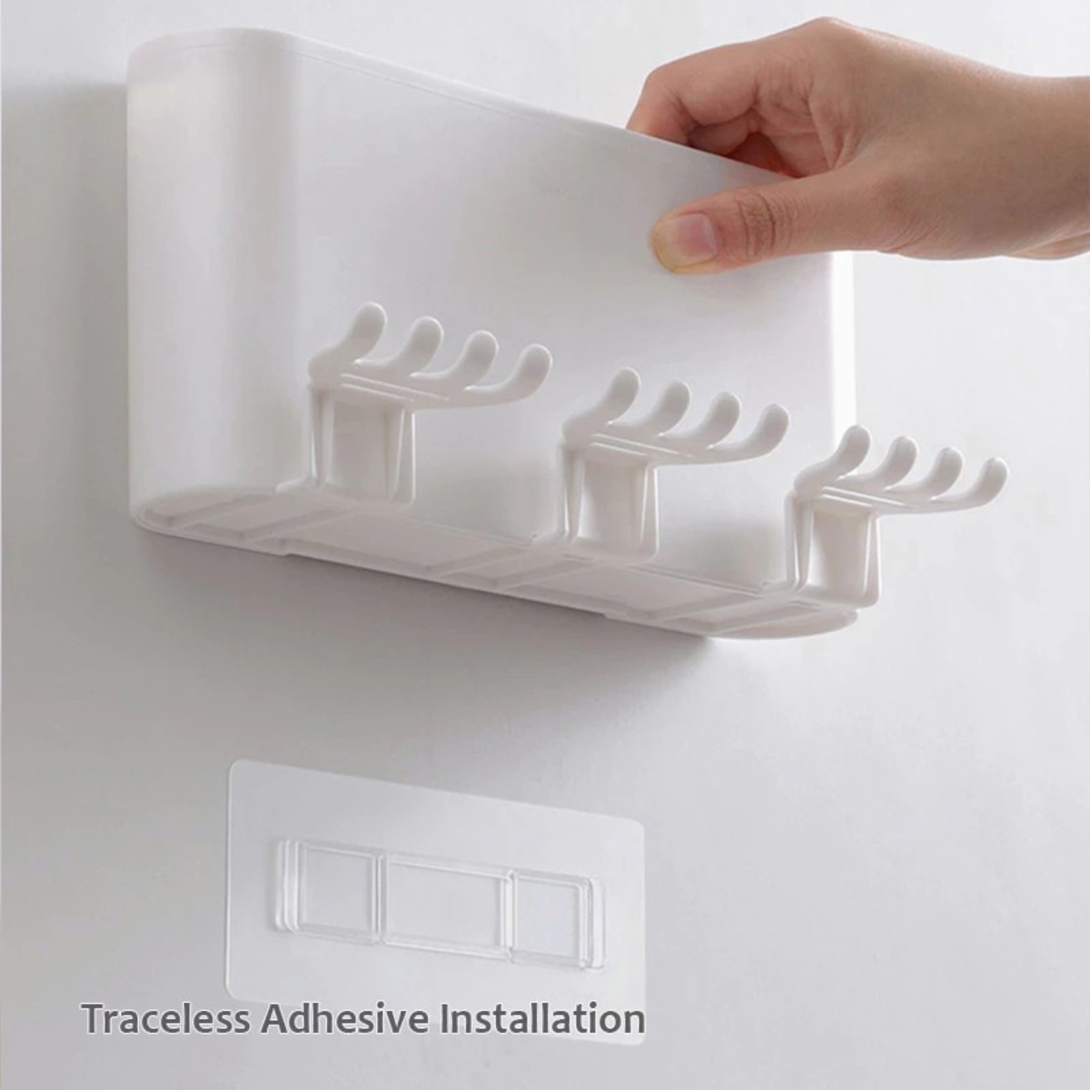 Hygienix™ Wall-Mounted Toothbrush Holder and Toothpaste Dispenser