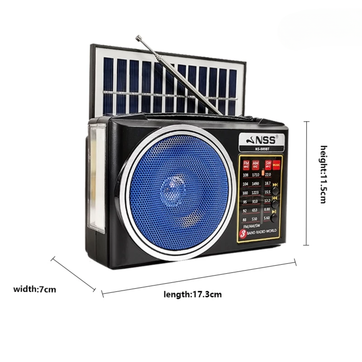 SolarBeat™ Solar-Powered Bluetooth Radio