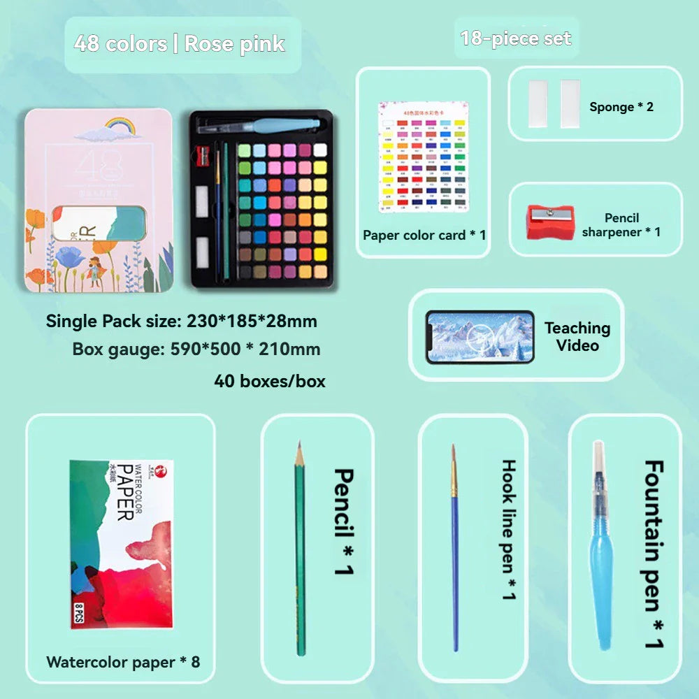 LuxeTints™ Watercolor Paint Set